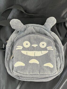 My Neighbor Totoro purse bag straps anime gray canvas Japan pocket crossbody
